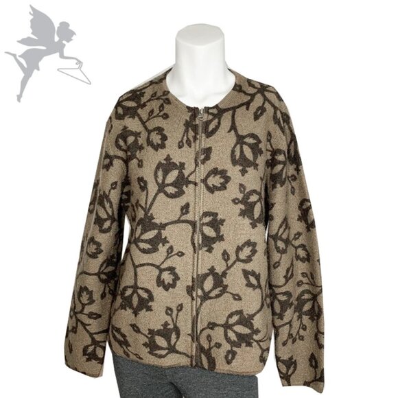 SKYR Cabincore Norwegian wool zip front cardigan - Picture 1 of 6